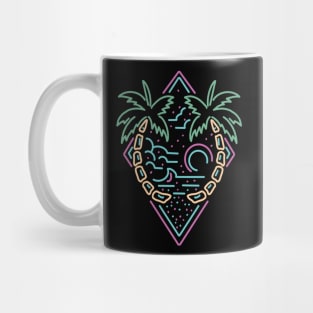 neon summer monoline Mug